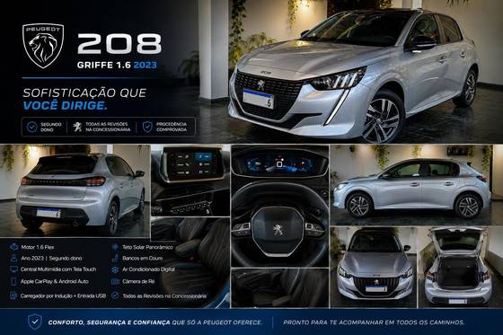 PEUGEOT 208 1.6 16V FLEX GRIFFE AT6 PEUGEOT 208 1.6 16V FLEX GRIFFE AT6